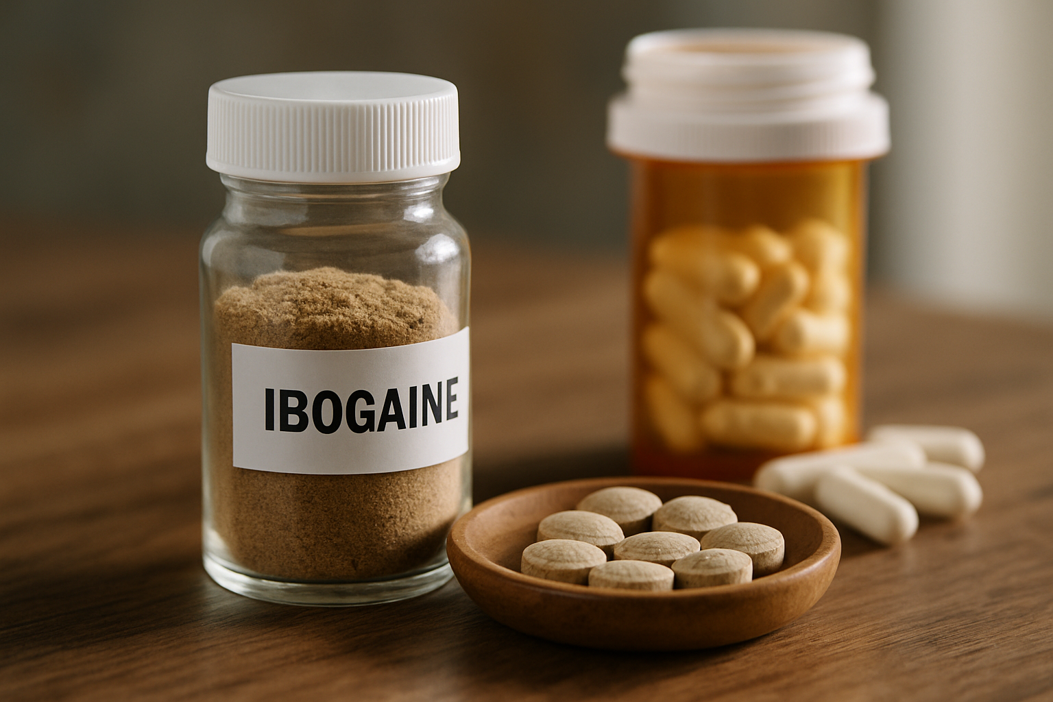 Editorial photograph representing the journey of using ibogaine for opioid withdrawal, with moody lighting and decisive forward motion.