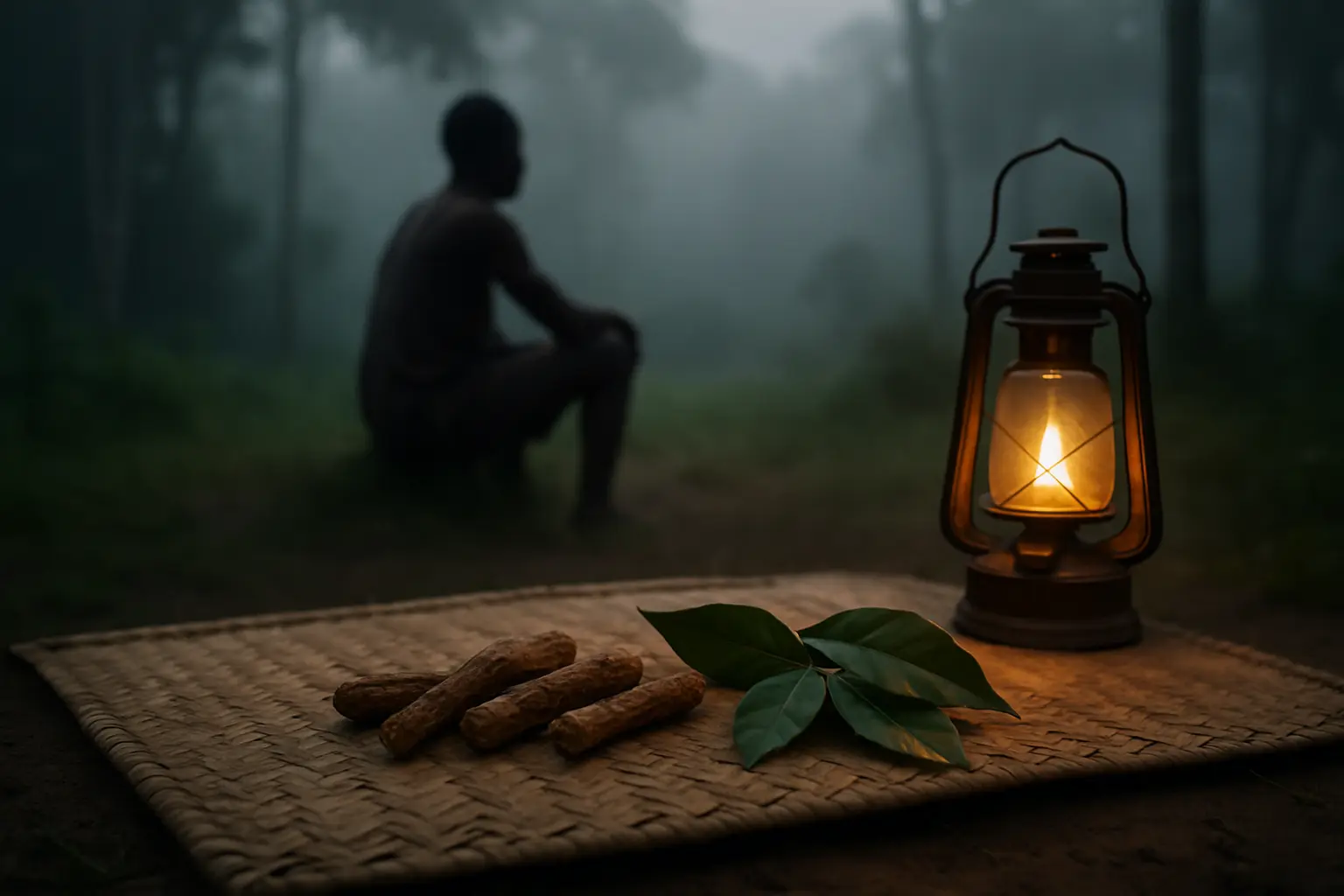 Botanical and clinical imagery illustrating the careful discussion of ibogaine and ALS research
