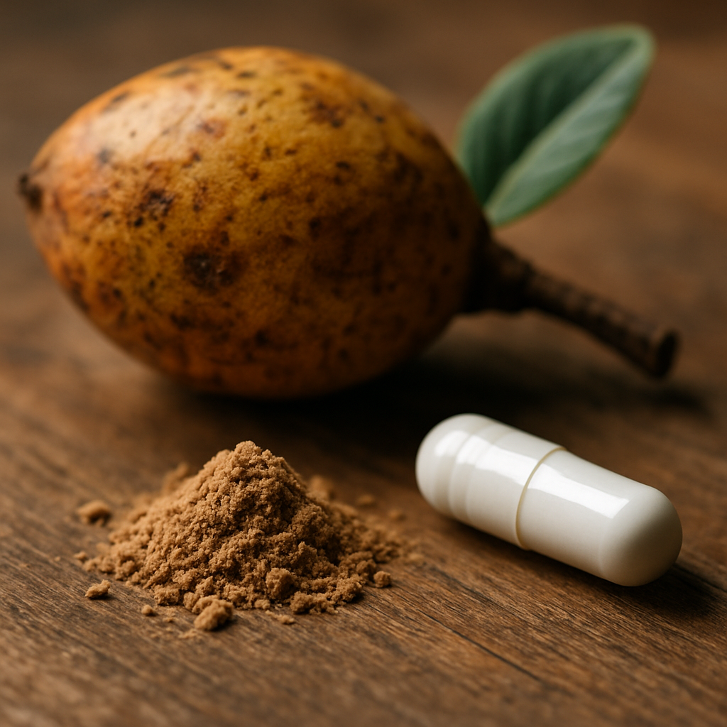 Close-up detail of Tabernanthe iboga root bark and prepared doses within a clinical protocol
