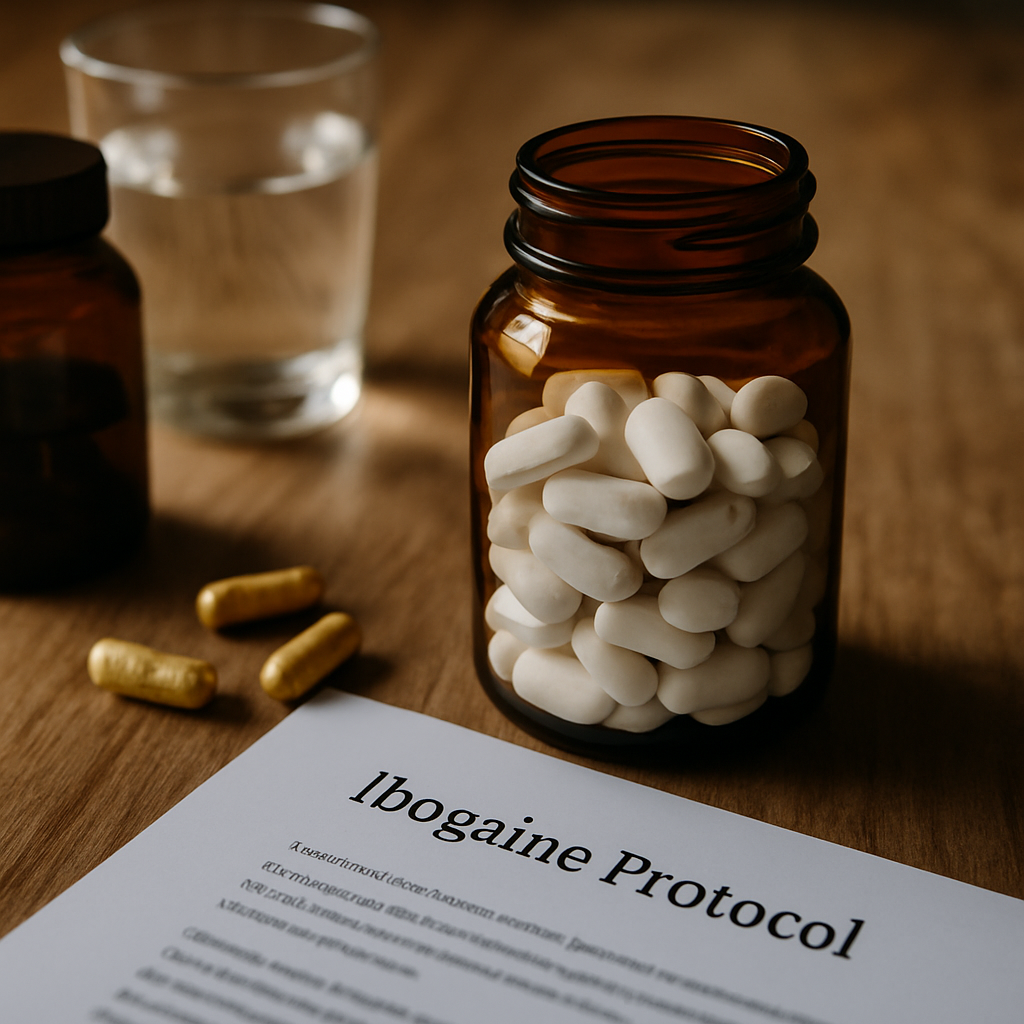 Real-world room setup where magnesium and ibogaine are administered with continuous monitoring.