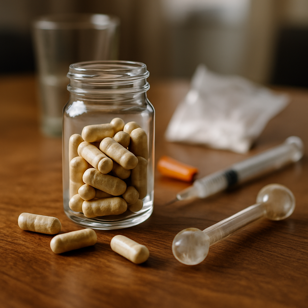 Recovery environment illustrating integration sessions and counseling after ibogaine dosing