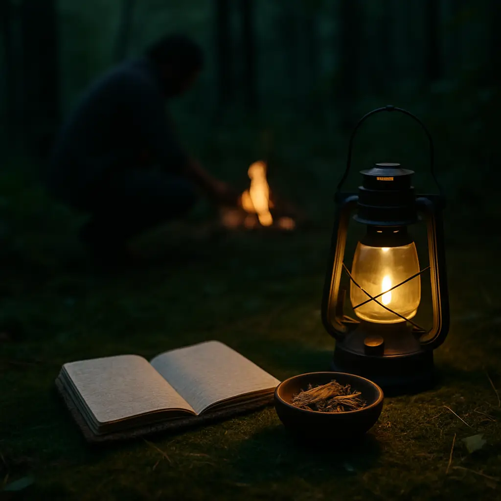 Quiet behind-the-scenes setting accompanying a careful discussion of ibogaine microdosing safety