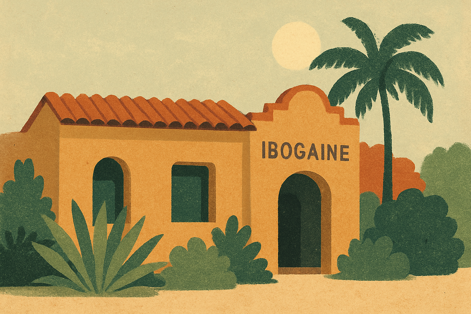 Collage hero showing Mexico coastline, medical notes, and a taped photo symbolizing carefully chosen ibogaine treatment centers
