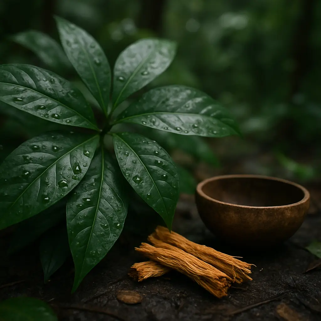 Symbolic still life suggesting thoughtful evaluation of ibogaine and alcohol treatment questions