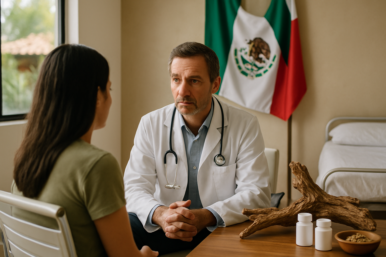 Contemporary clinical retreat space associated with ibogaine clinics in Mexico