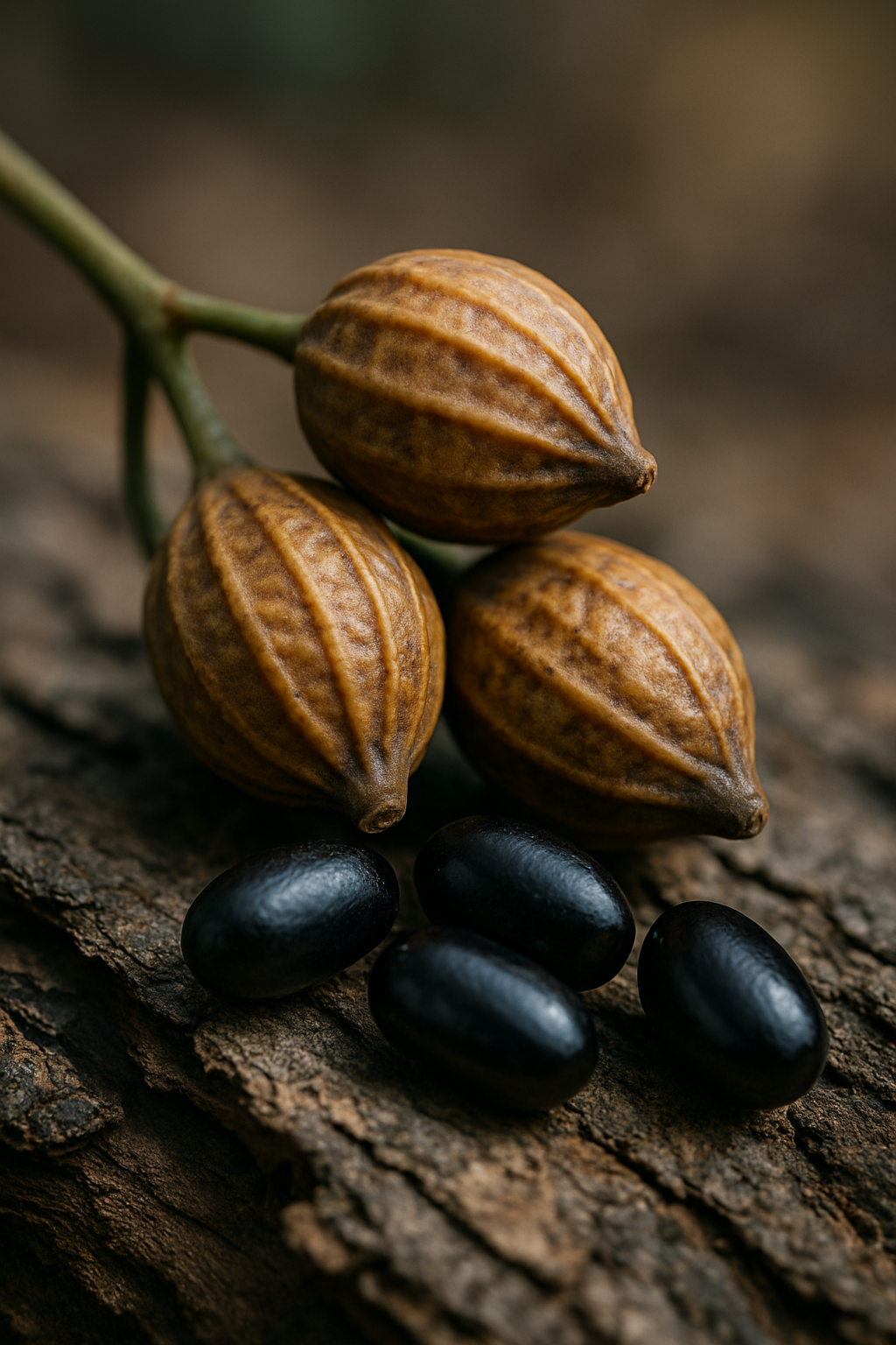 Close-up visual detail accompanying the evidence and uncertainty around ibogaine research