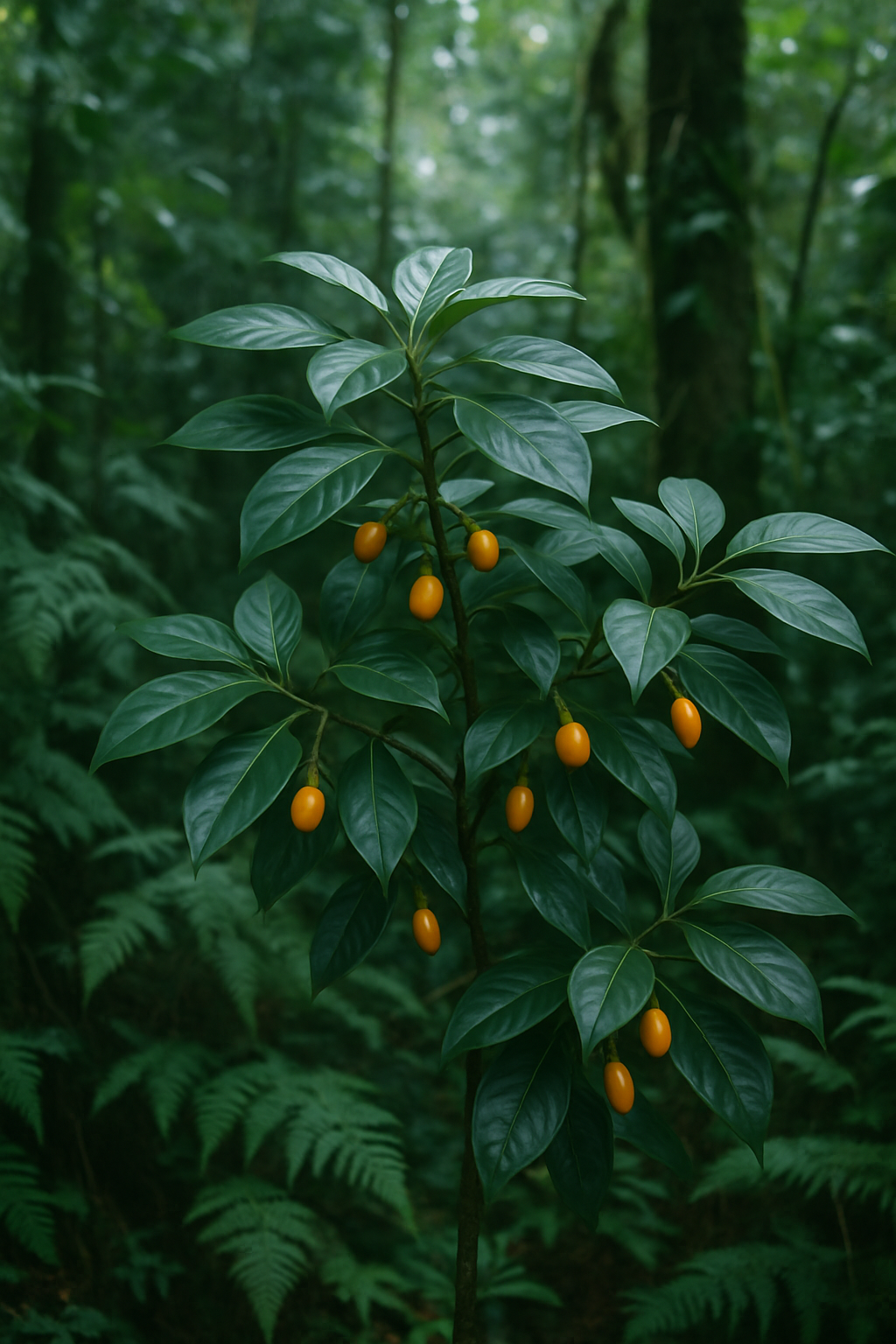 Plant-root detail accompanying discussion of ibogaine origin and mechanisms