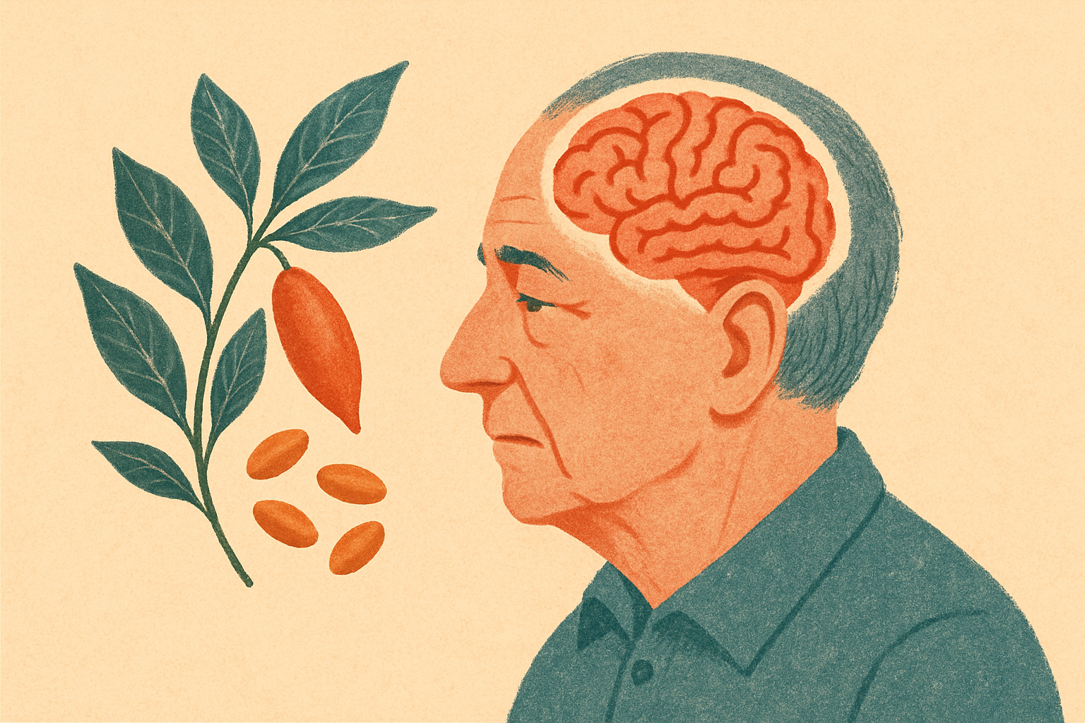 Monolithic concrete aesthetic framing the topic of ibogaine and age-related cognition, set against board-formed lines.
