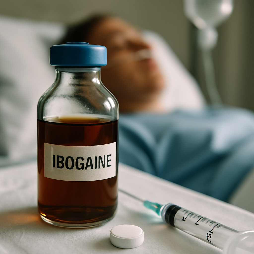 Close clinical observation of cardiac telemetry and vital signs during ibogaine dosing.