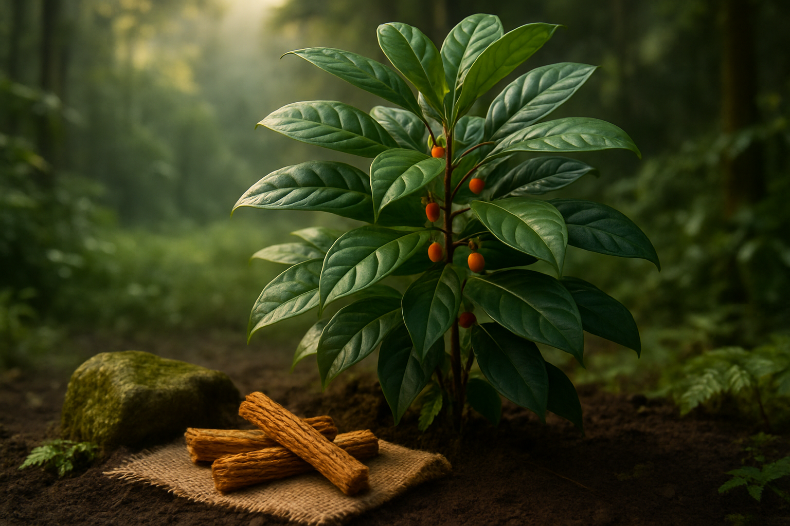 A contemplative natural landscape accompanying an overview of ibogaine treatment