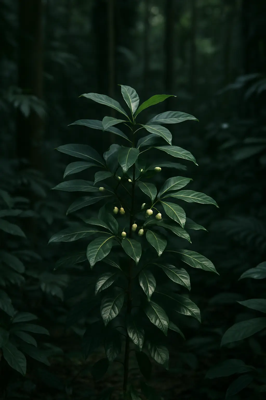 Quiet natural environment accompanying a discussion of ayahuasca context