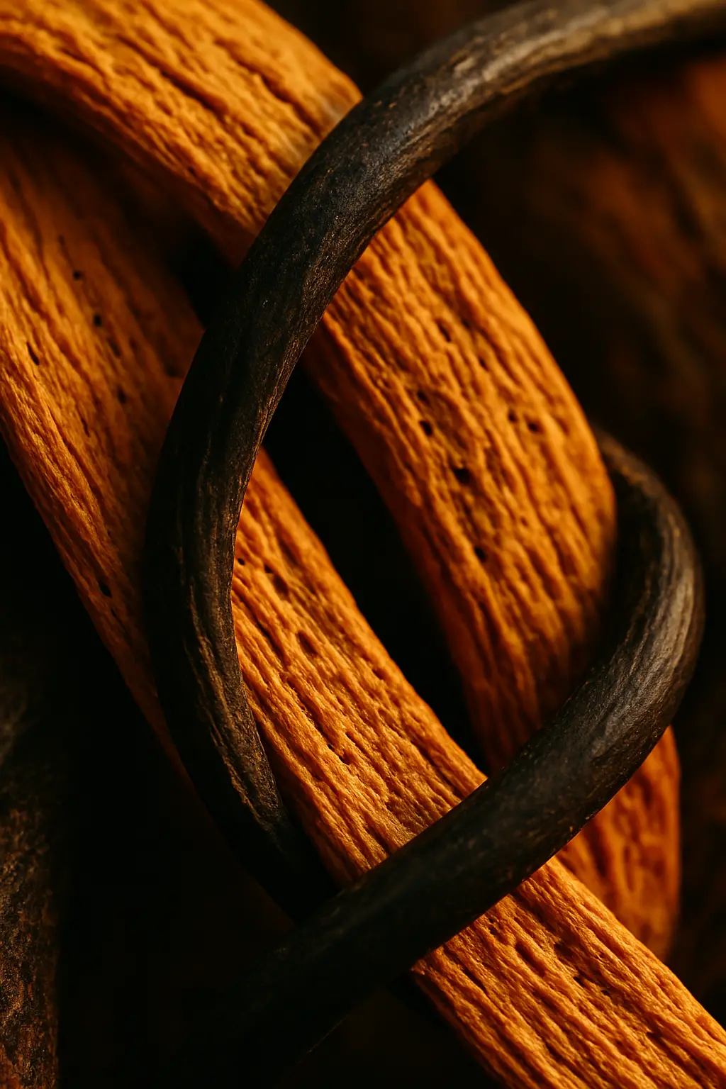 Symbolic still life reflecting the distinct paths of ibogaine and ayahuasca