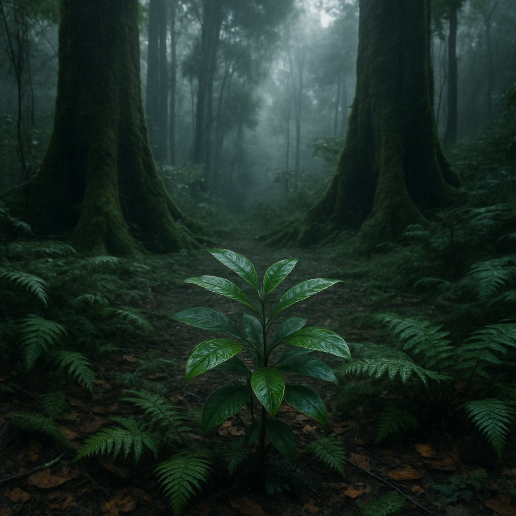 Detailed natural texture reflecting the complexity of ibogaine research