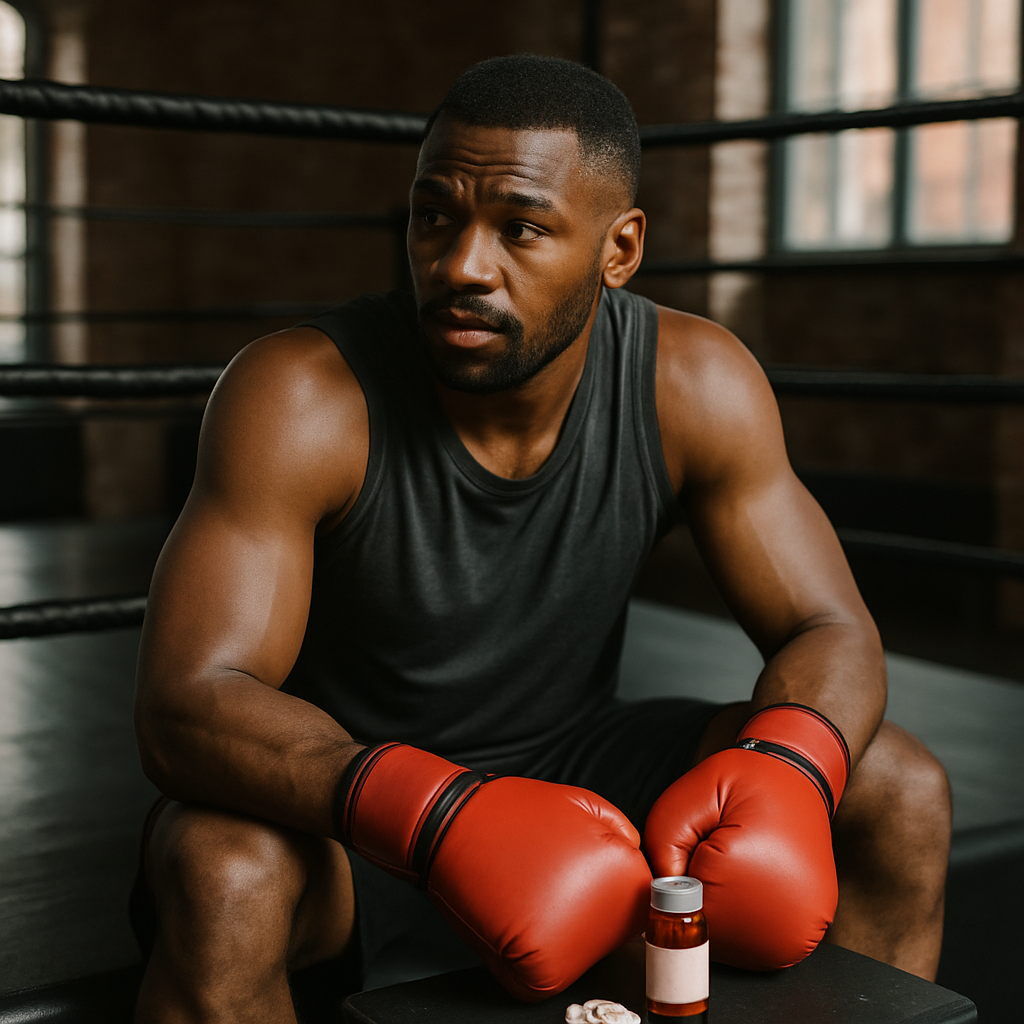 Gym setting representing concussion and reaction-time monitoring