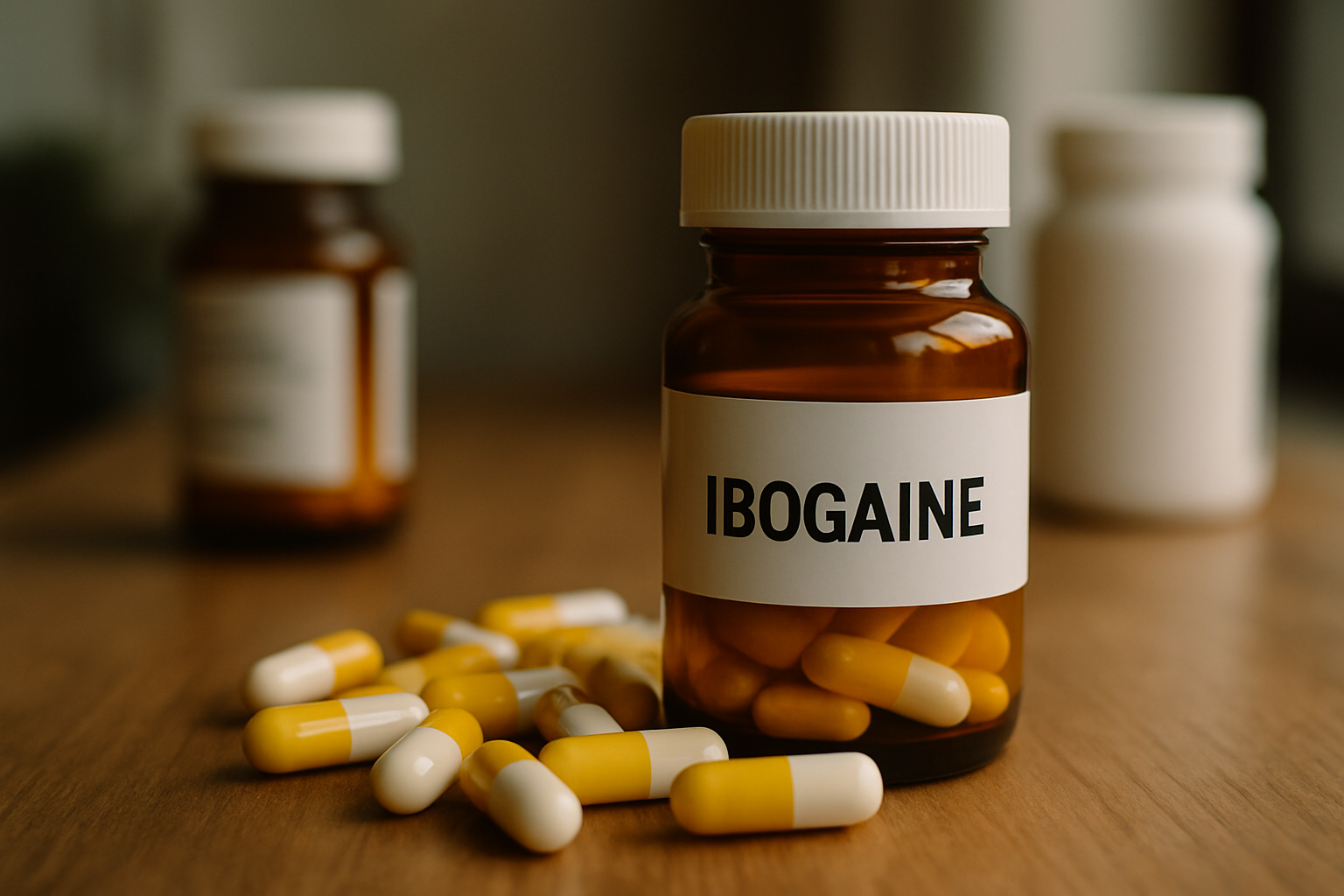 Immersive editorial hero illustrating regulated ibogaine access and clinical environments