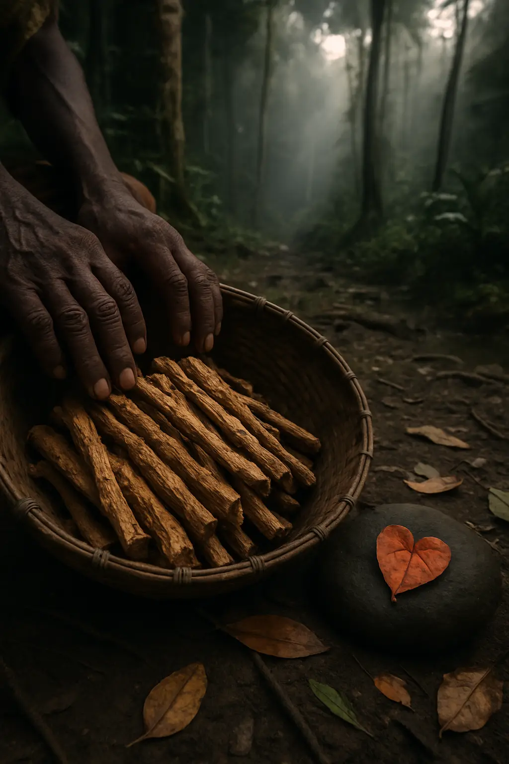 Symbolic still-life reflecting the need for caution when considering ibogaine’s cardiac risks