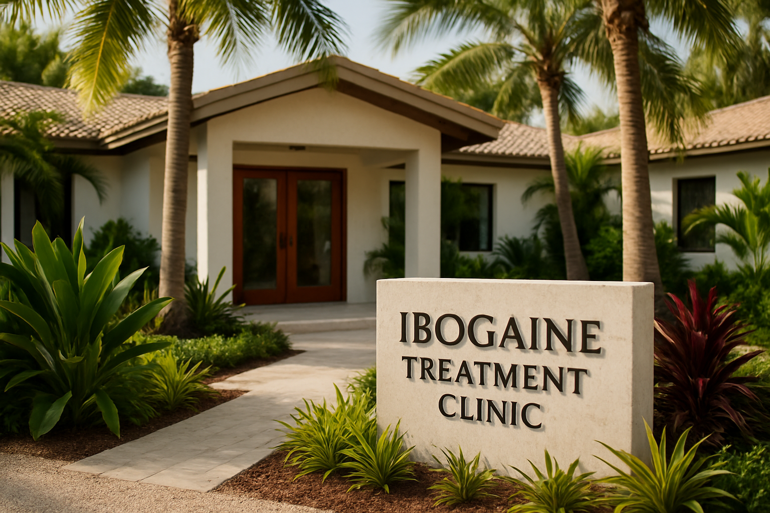 Editorial hero image depicting clinical focus for ibogaine safety and monitoring in a modern care setting