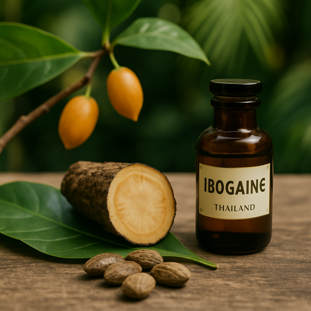 Close-up visual detail accompanying discussion of ibogaine safety and legal uncertainty