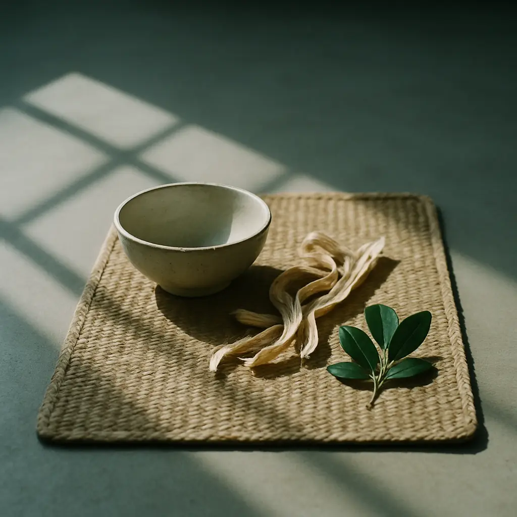 Symbolic still-life reflecting careful inquiry into ibogaine and anxiety research