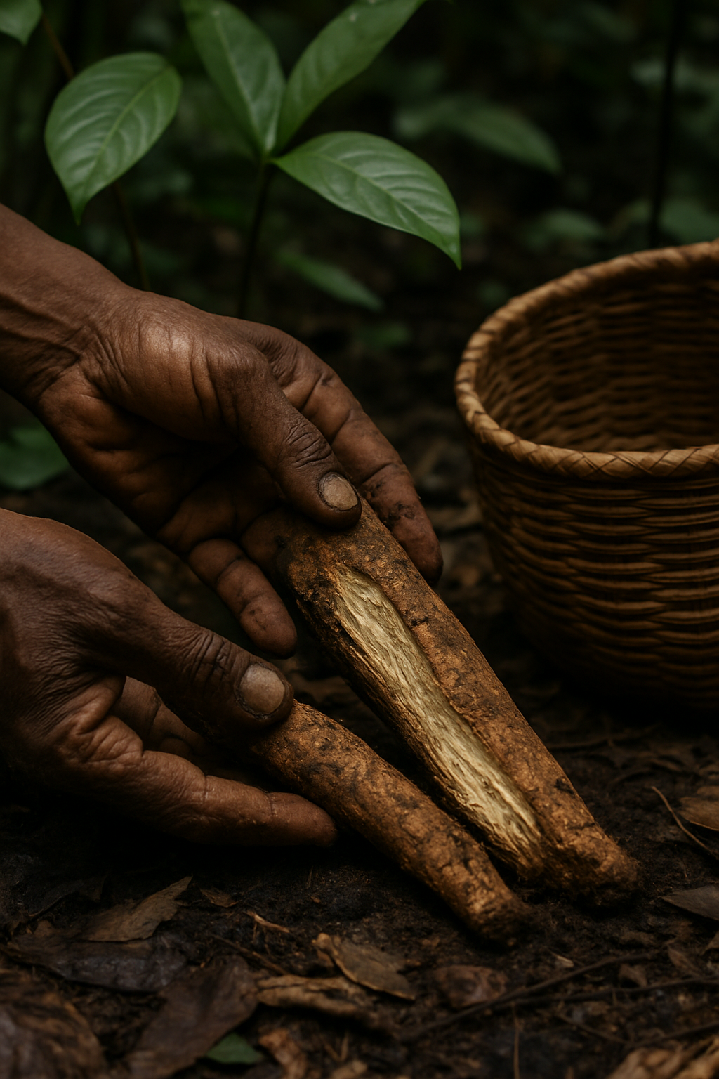 Close detail illustrating the careful, individual nature of evaluating ibogaine therapy