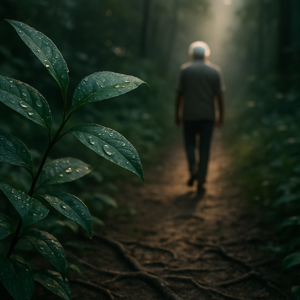 Abstract composition suggesting research questions about brain aging and neurological change