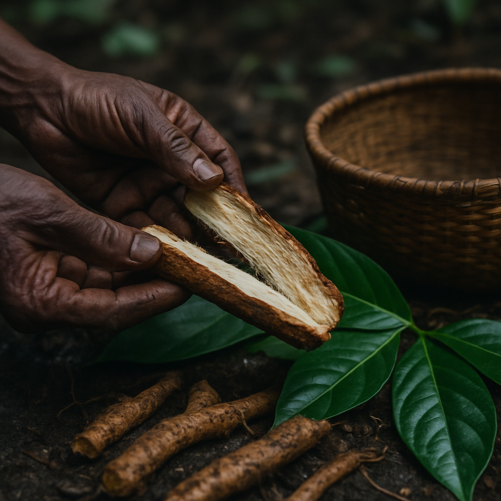 Close-up natural detail accompanying discussion of ibogaine research evidence