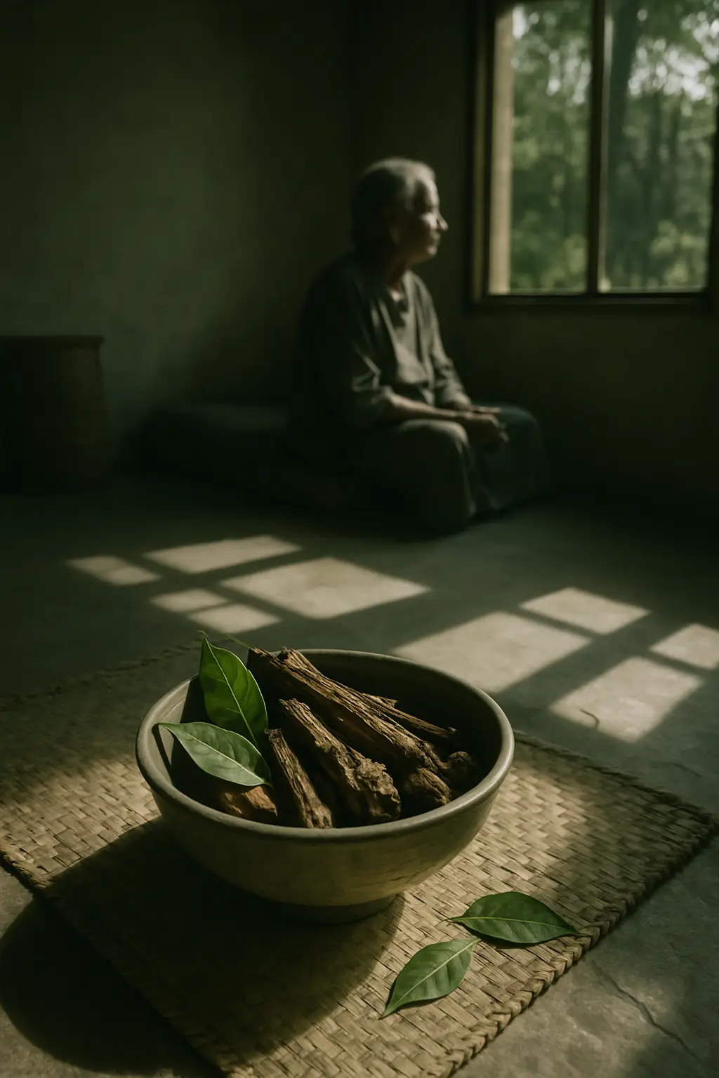 Calm care environment accompanying a discussion of dementia decisions and family support