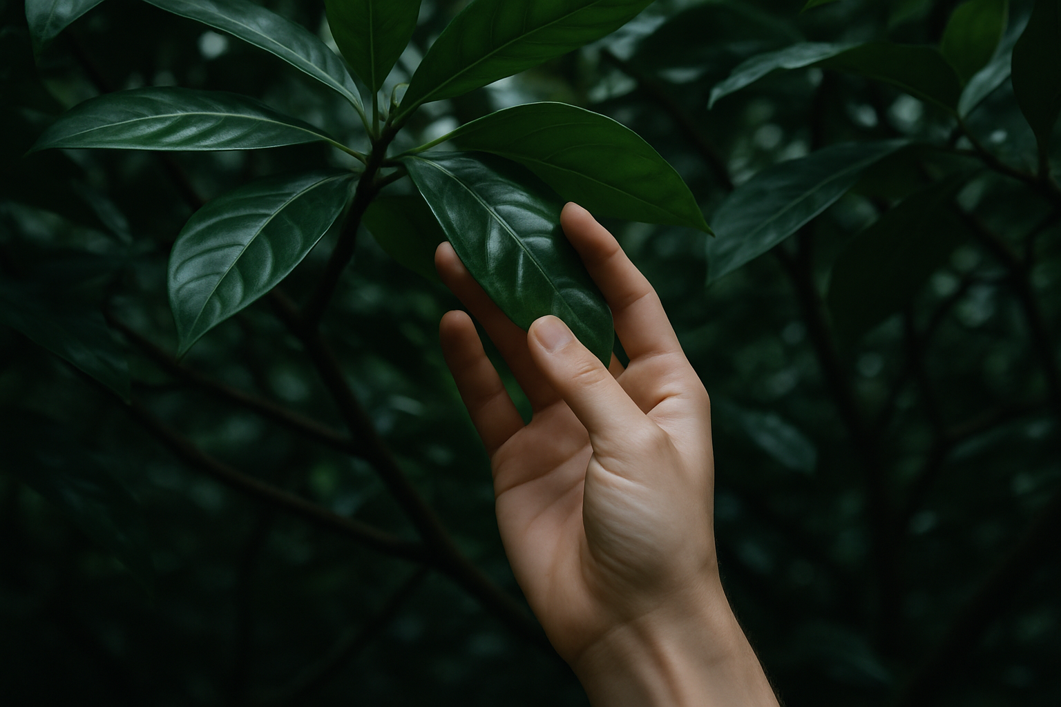 Hands in a calm care setting accompanying safety considerations for ibogaine
