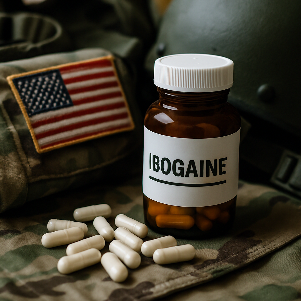 Close-up field notes outlining preparation, medical screening, and aftercare steps for veterans considering treatment.