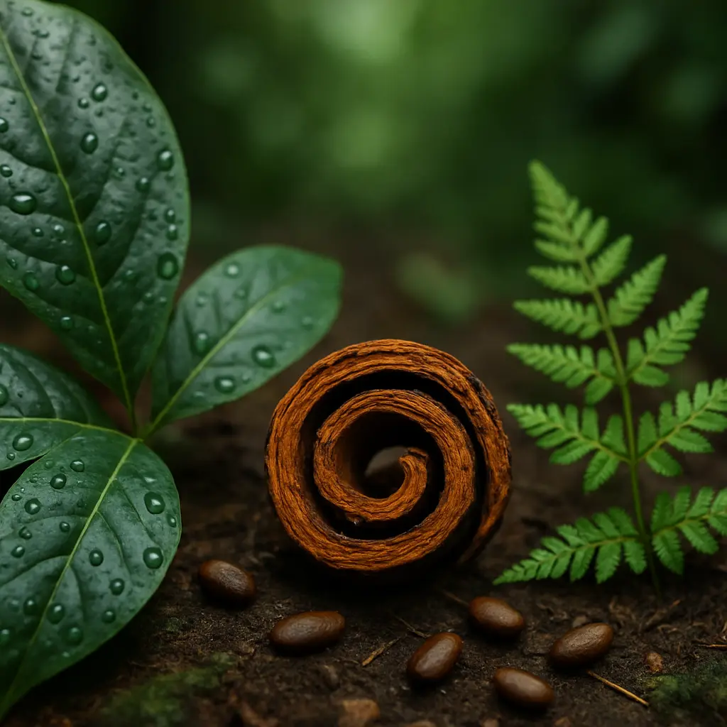 Symbolic still life representing a comparison between ibogaine and classical psychedelic research