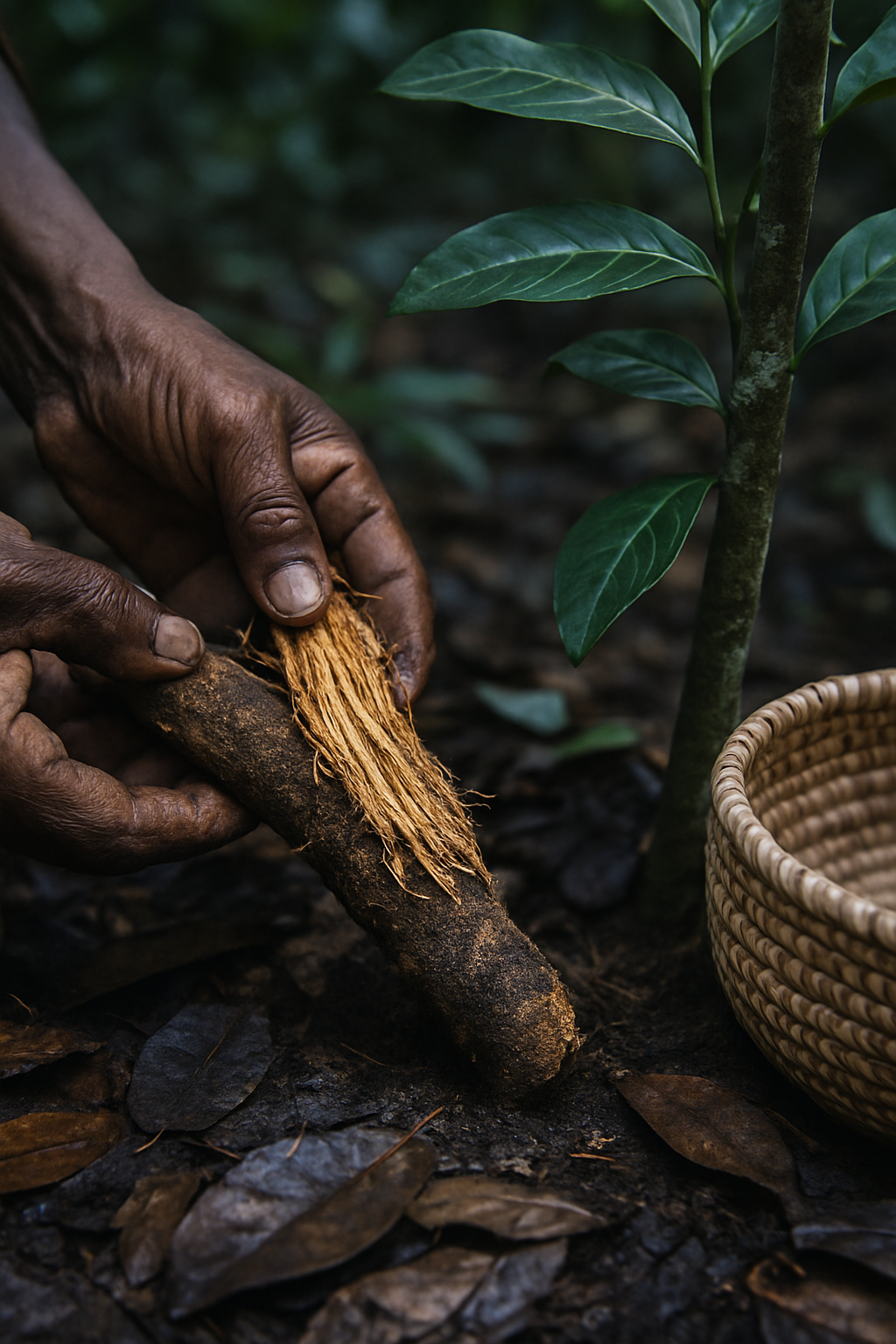Quiet real-world setting reflecting the cultural and research contexts surrounding iboga and ibogaine
