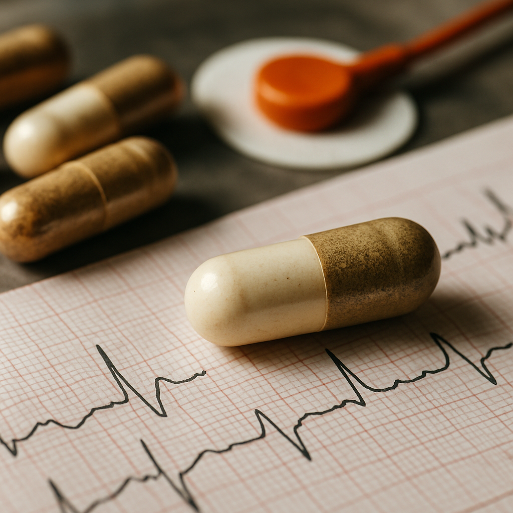 Close-up of clinical monitor and ECG details tied to QT interval measurement