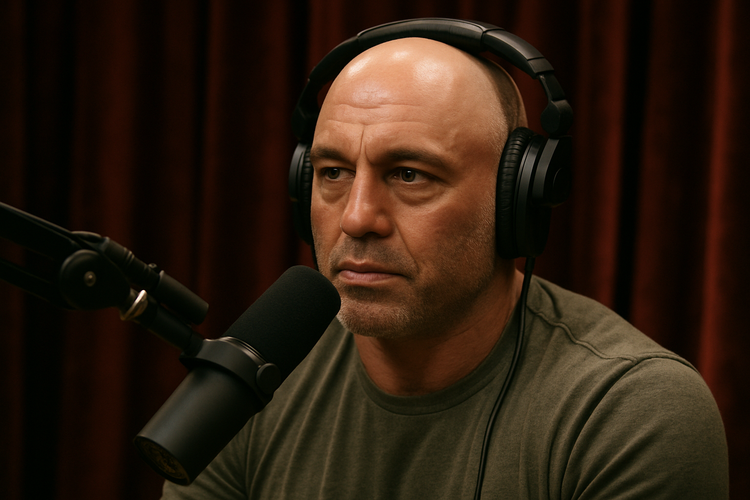 Editorial montage referencing The Joe Rogan Experience and ibogaine discussions