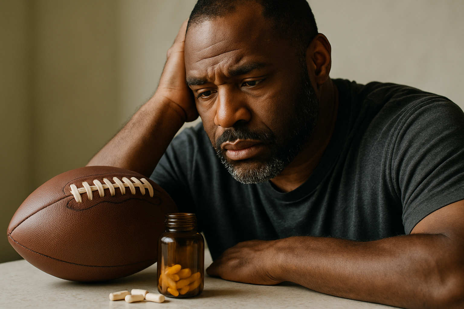 Former football player reflecting on recovery and medical care options
