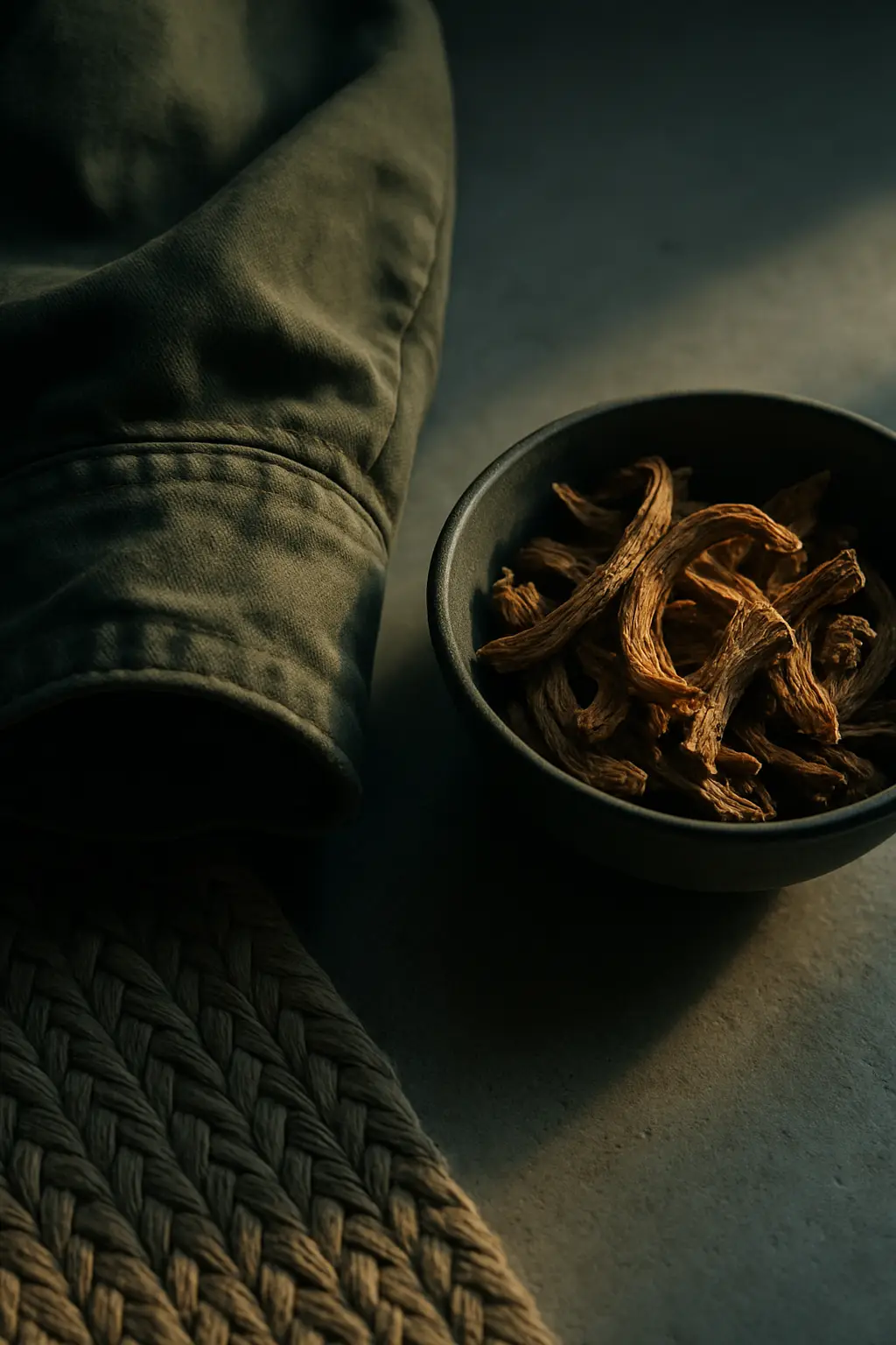 Reflective close-up illustrating the personal weight of post-traumatic stress disorder