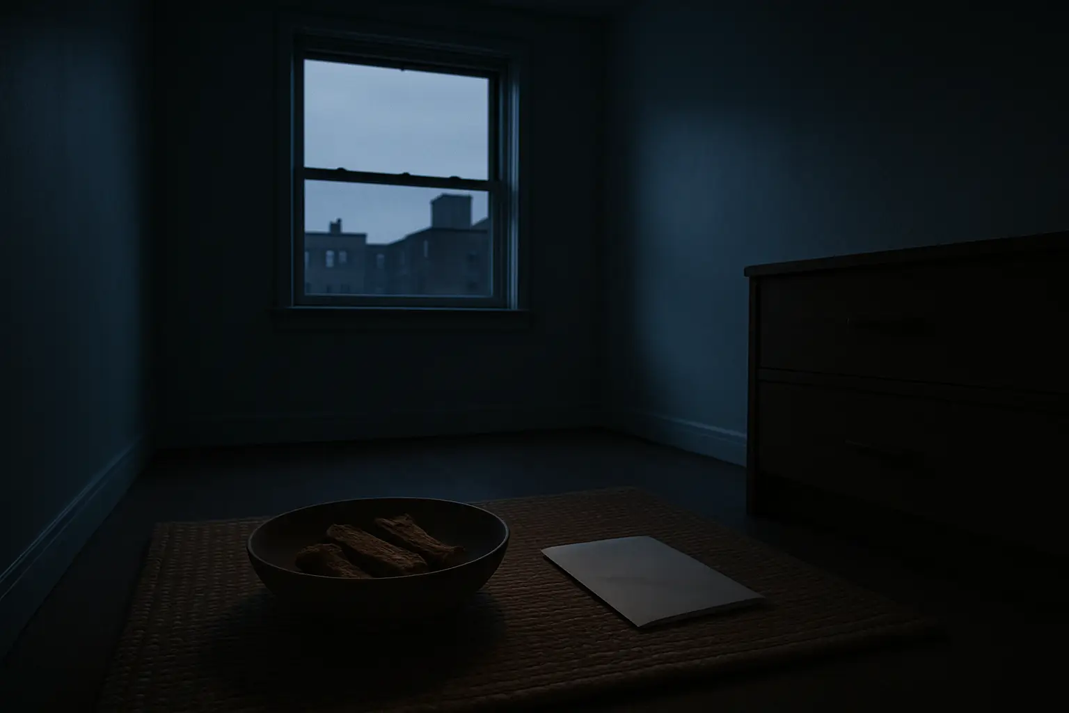 Muted urban scene accompanying information about ibogaine safety and risk awareness
