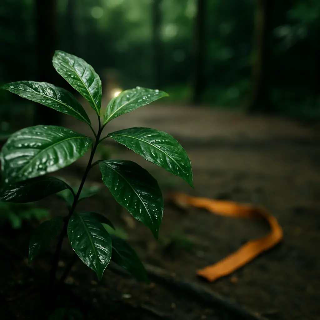 Close detail associated with careful discussion of ibogaine mechanisms and recovery