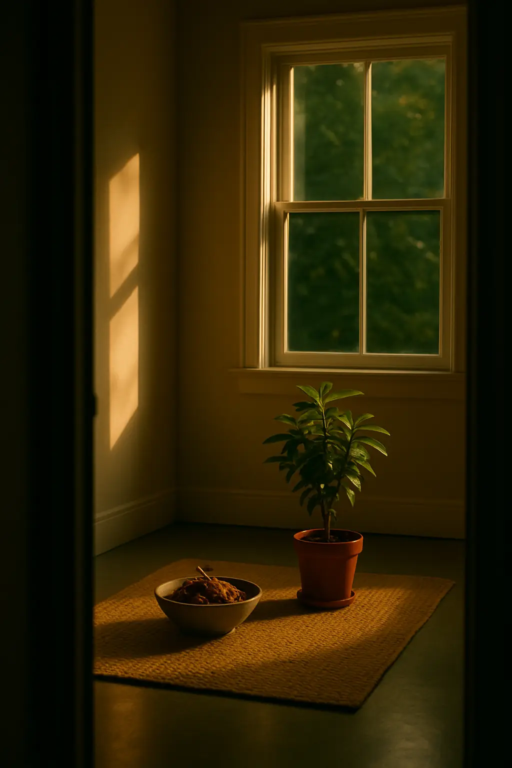 Quiet natural setting supporting a measured approach to information
