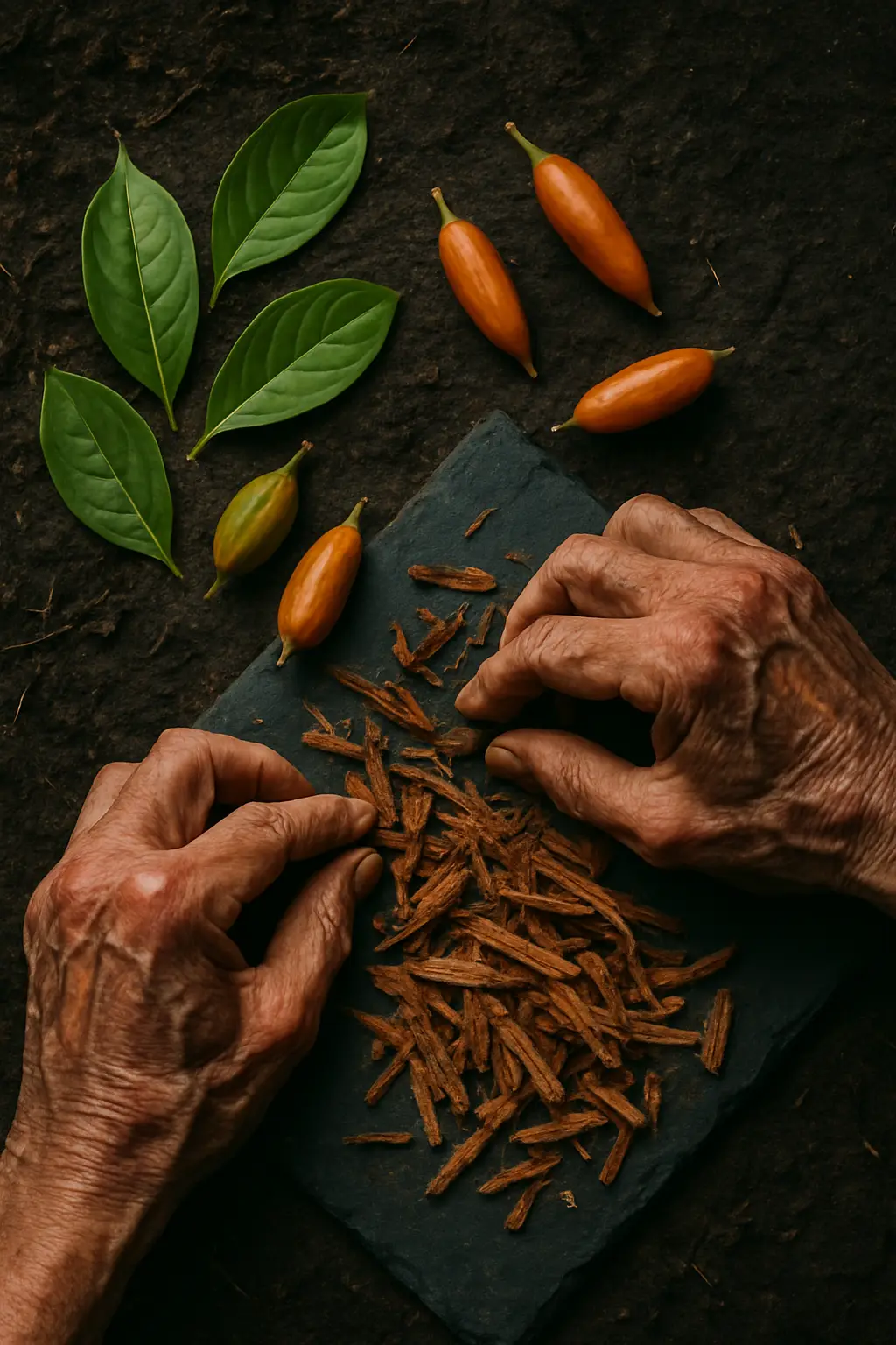 Hands and people in a calm consultation setting, representing careful, human-centered information about ibogaine research