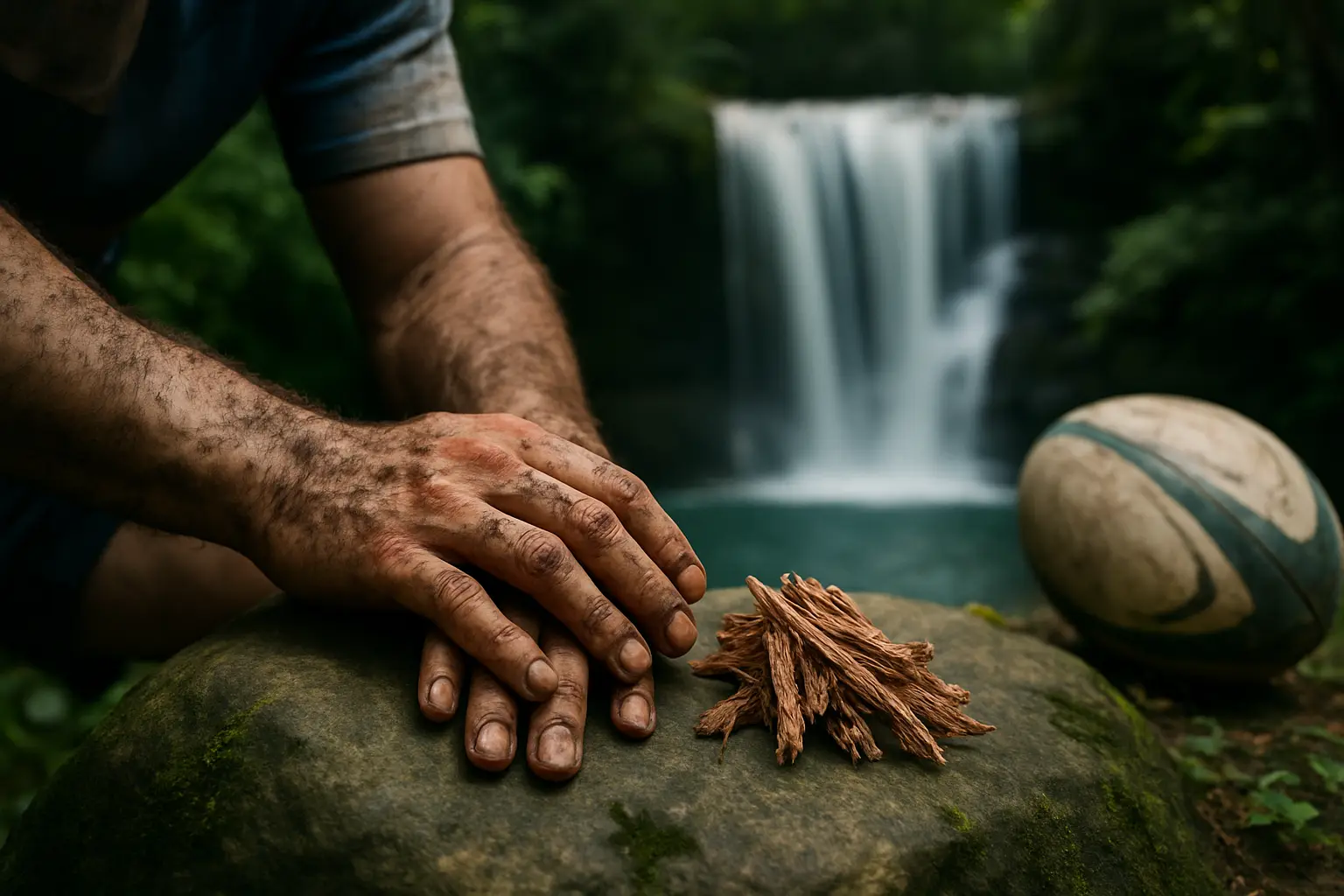 Hands joined in a quiet moment of support and reflection