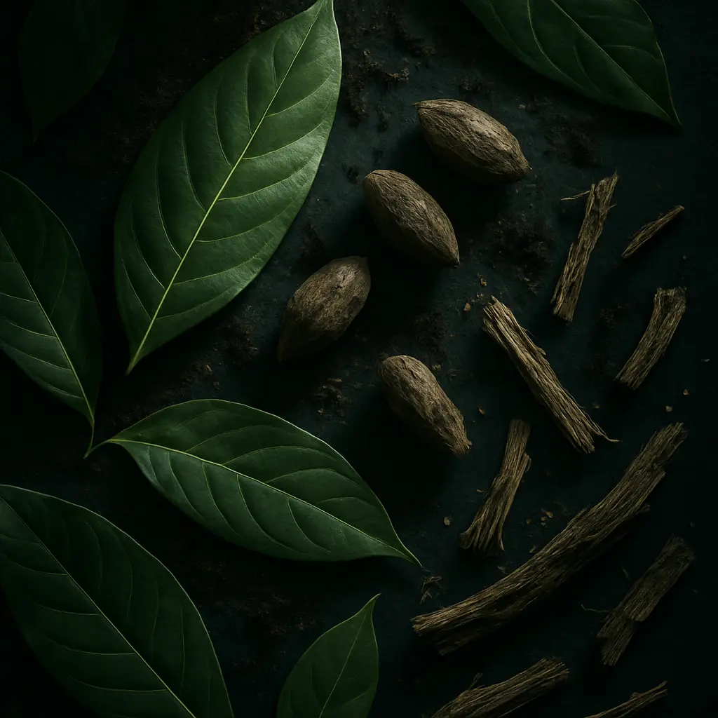Symbolic still-life composition accompanying an ibogaine information starting point