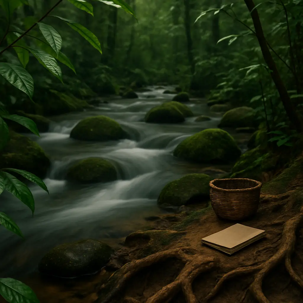 Close view of natural material used to introduce ibogaine's botanical and cultural context