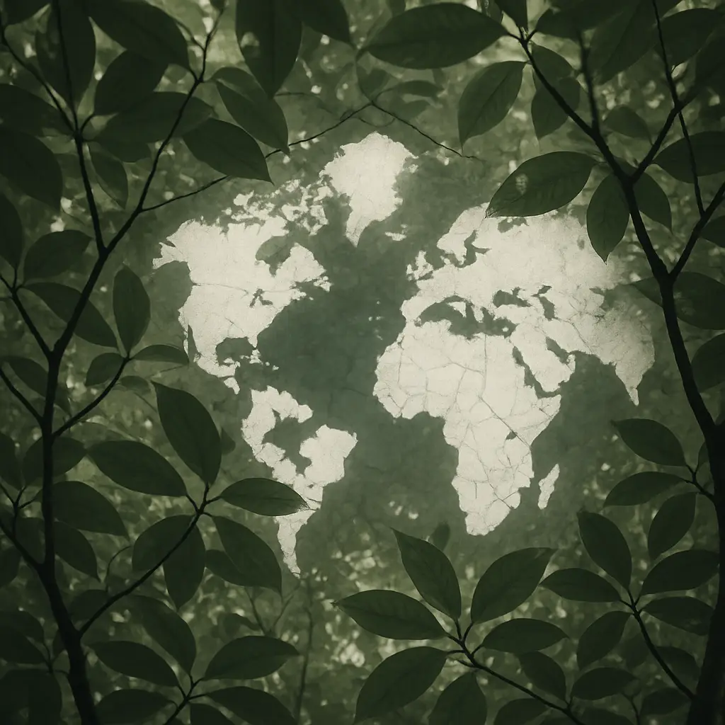 Abstract composition representing country-by-country ibogaine access research