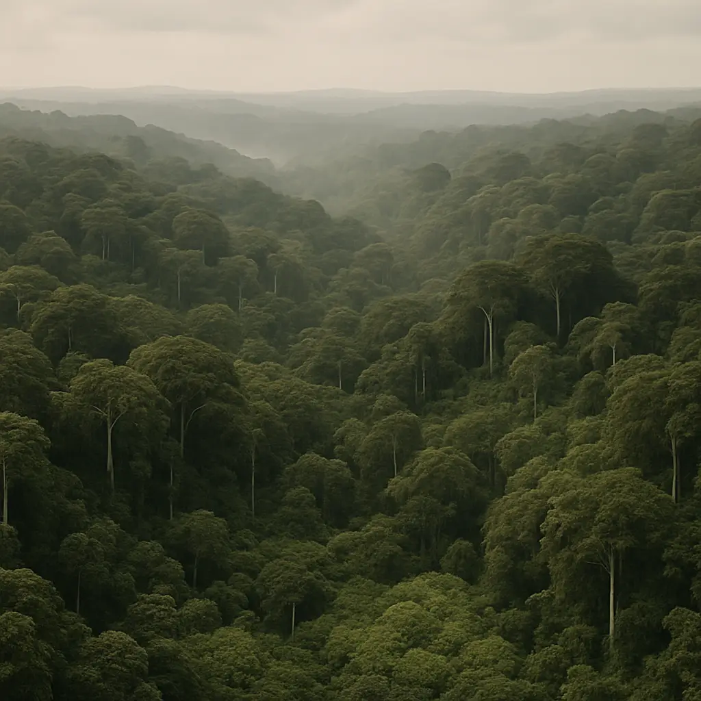 Forest setting associated with the policy and stewardship context for iboga in Gabon