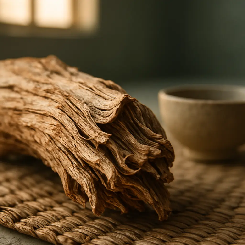 Botanical close-up accompanying an explanation of ibogaine and noribogaine