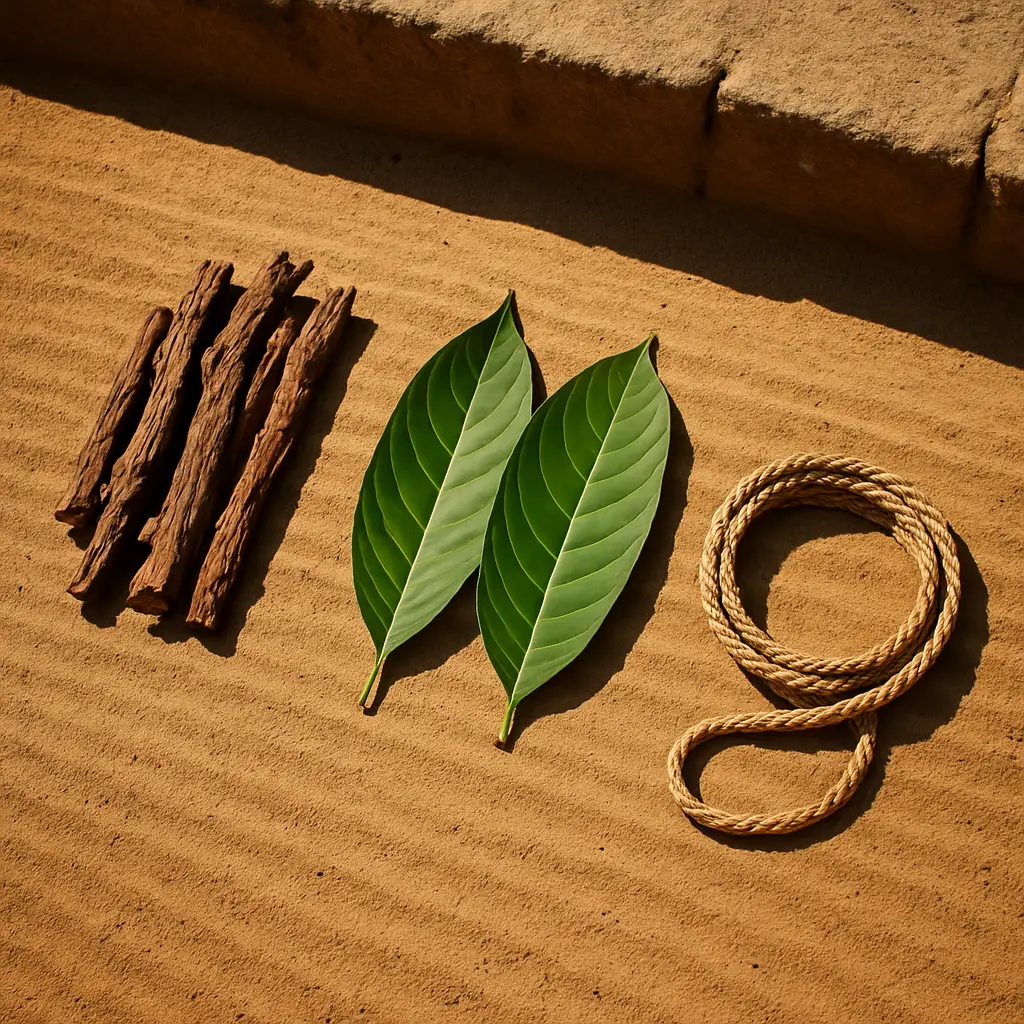 Symbolic still life representing careful evaluation of ibogaine and 5-MeO-DMT treatment programs