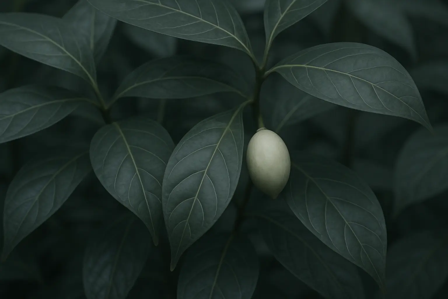 Abstract composition illustrating layers of evidence and unanswered questions in ibogaine research