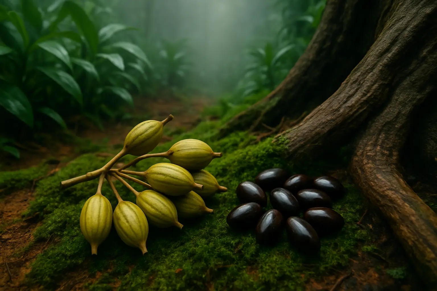 Abstract visual texture accompanying an explanation of evidence limits in ibogaine research