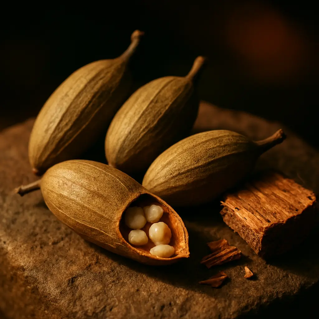 Close botanical detail accompanying the discussion of ibogaine and alkaloids
