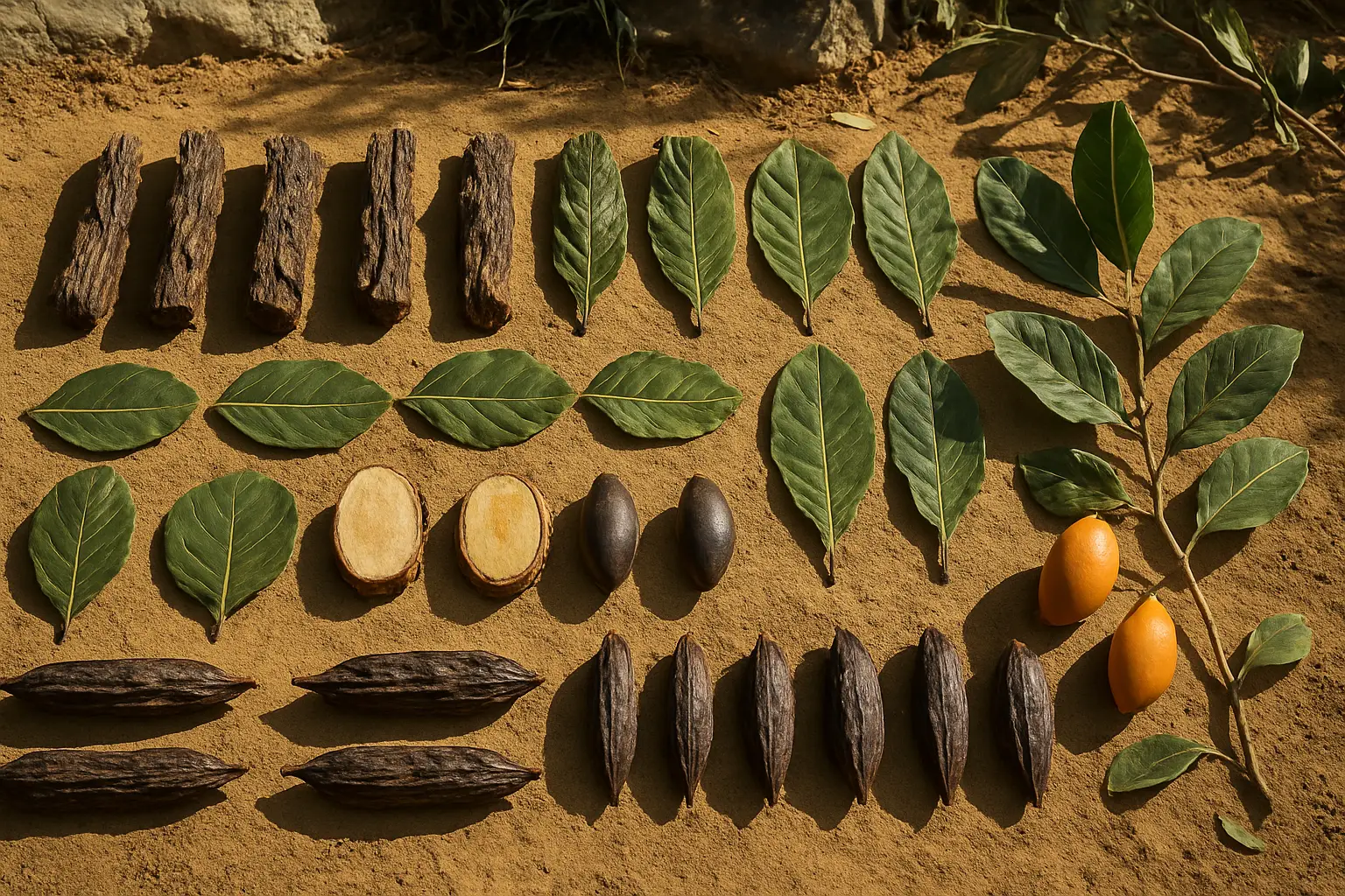 Symbolic still-life supporting a cautious review of ibogaine evidence and uncertainty